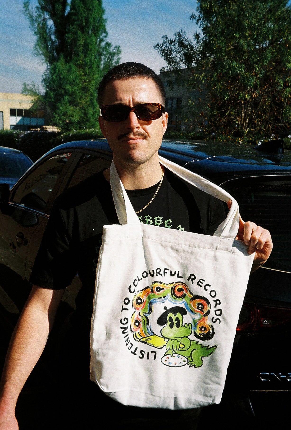 Colourful Records market tote