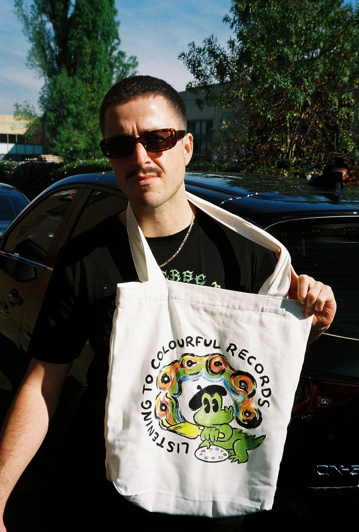Colourful Records market tote
