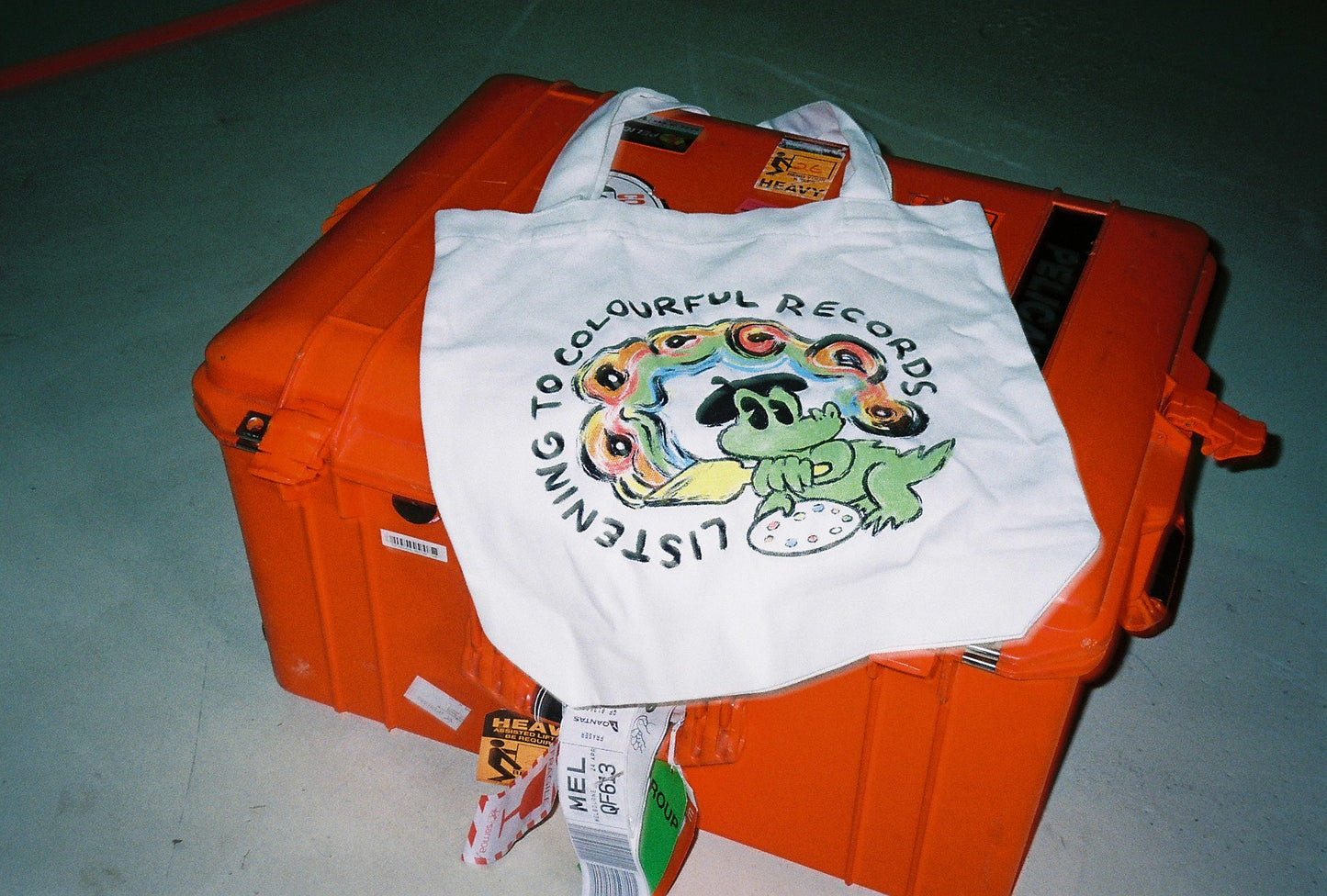 Colourful Records market tote